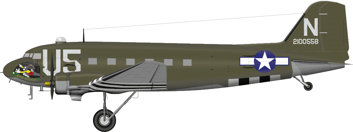 Modèle Avion Douglas C-47 Skytrain 1/100 - Métal - Collection WWII - Cadeau Adulte - Buzz Buggy
