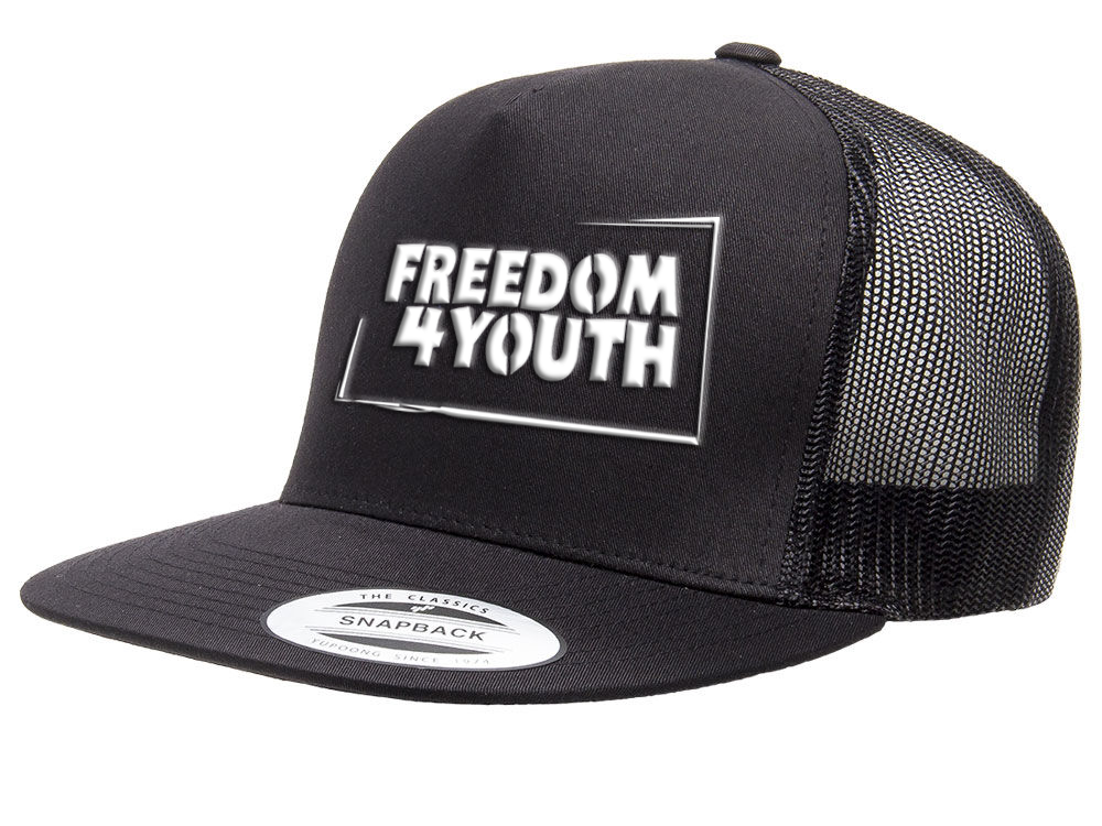 F4Y Unisex Classic Flat Bill Trucker Cap (Embroidered) HATTRUCKERCAP