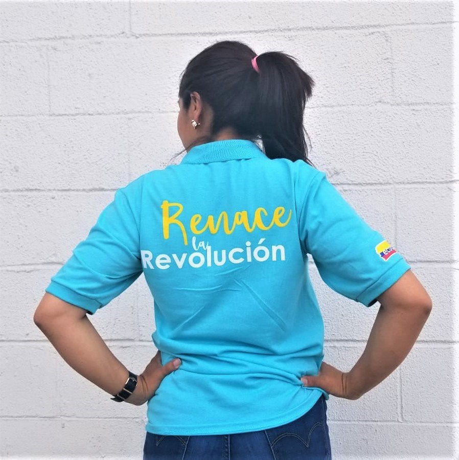 Camiseta unisex con cuello Acuerdo Nacional -Revolución Ciudadana