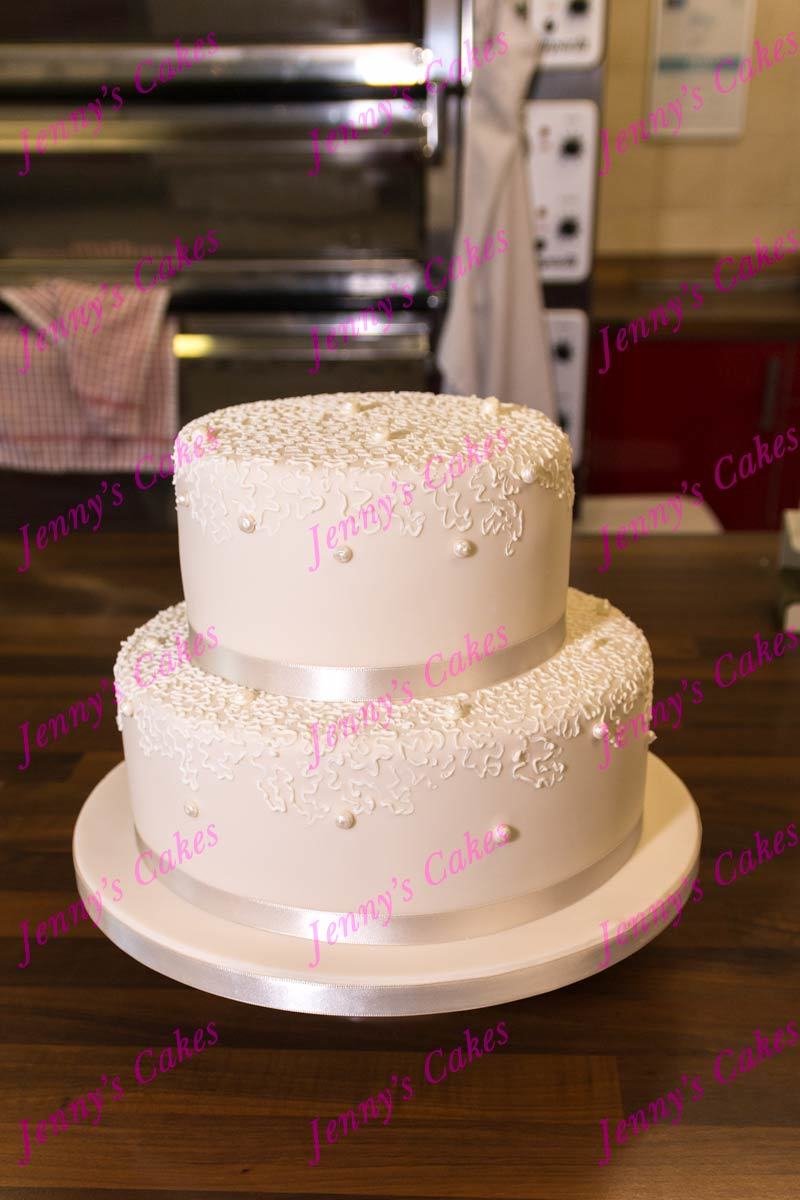 gretna two-tier cake with Piped Pearls jc-G18-2Rp
