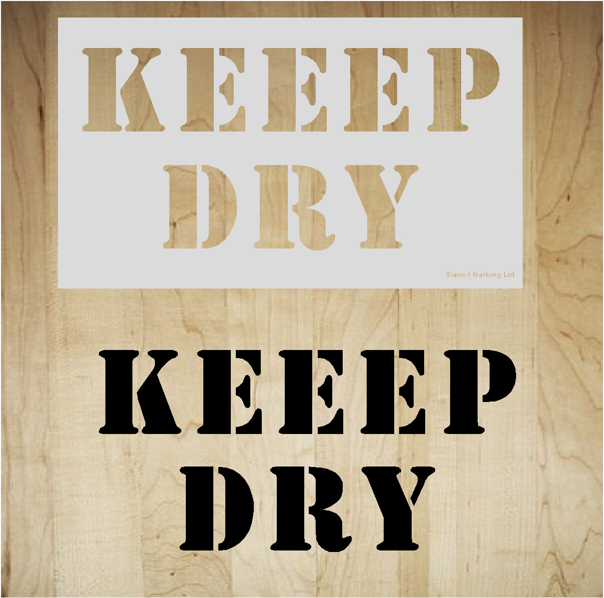 KEEP DRY Stencil