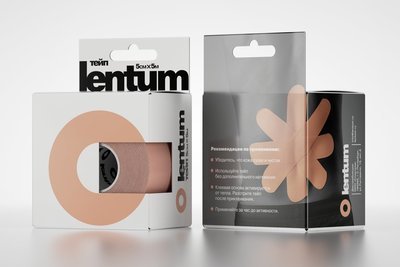Кинезиотейп Lentum, телесный, 5см x 5м Кинезиотейп Lentum, телесный, 5см x 5м