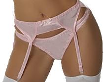Pink Satin Thong