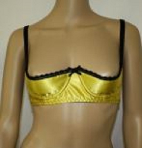 shelf bra 1/4 cup yellow