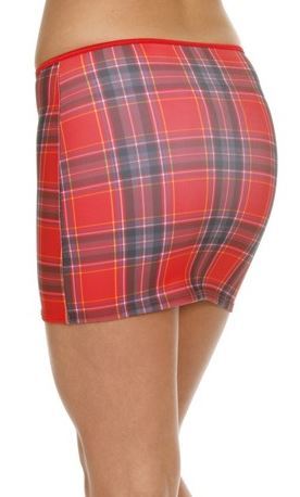 School Girl Micro mini skirt red plaid Clearance Sale size Medium Only Non refundable