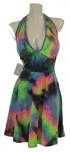 Retro Tye Dye Marilyn Monroe style Halter Dress DIMarilynPLX-Tye-Dye