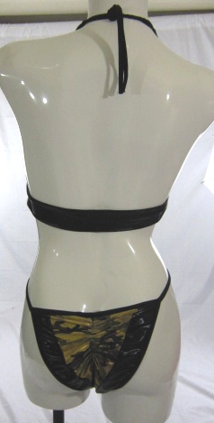 Metallic Gold Camo Foil 2 Piece Bikini