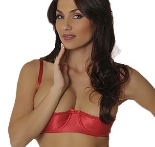 Empire Intimates 4116 1/4 cup bra 32 B/C to 38 B/C Red EI4116BC-Red