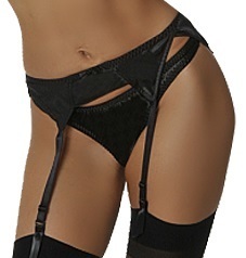 Empire Intimates 316 Shiny Sexy Satin Thong Black EI316-Black