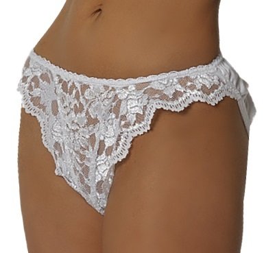 Empire Intimates 108 White Satin Lace Panty EI108-white