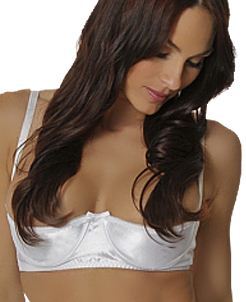 Empire Intimates 4116D open satin shelf bra 1/4 cup Sizes 34 D/DD to 38 D/DD white Empire Intimates 4116D open satin shelf bra 1/4 cup Sizes 34 D/DD to 38 D/DD white