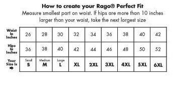 Rago Size Chart Rago Size Chart