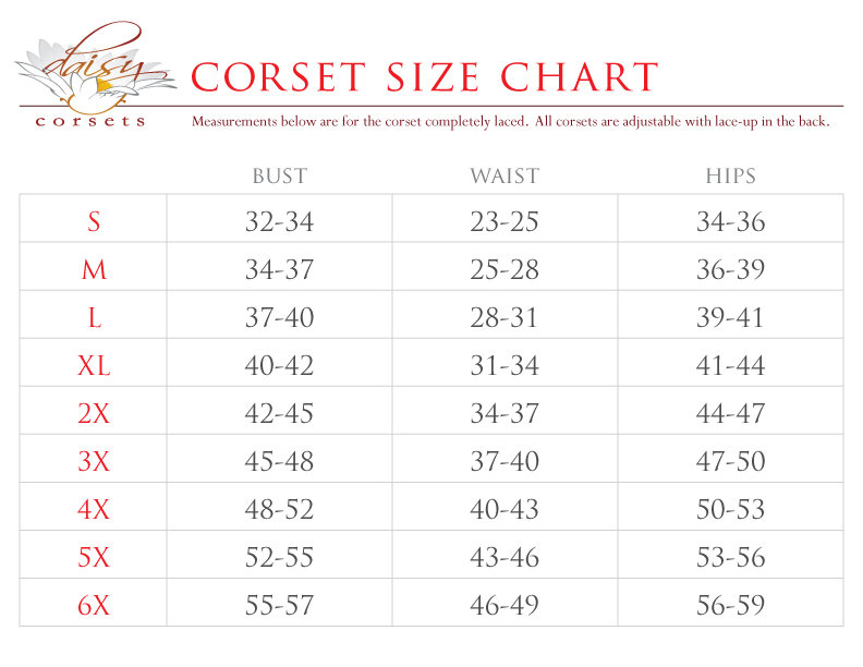 Lavish Size Chart