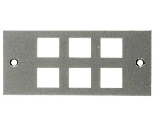 Hbl317sgy Faceplate 6 Pto For Floor Boxes Gray Hubbell