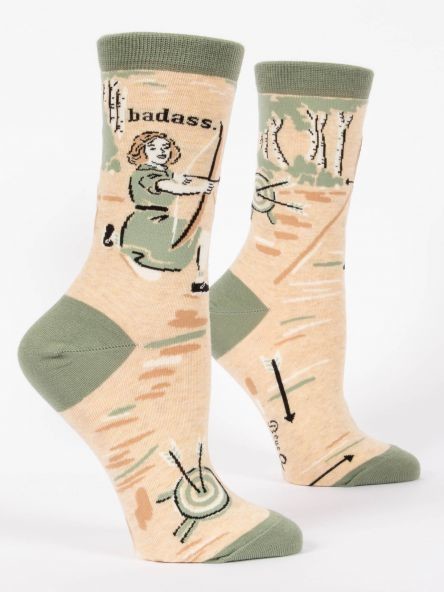 Blue Q W Crew Socks badass Blue Q W Crew Socks badass