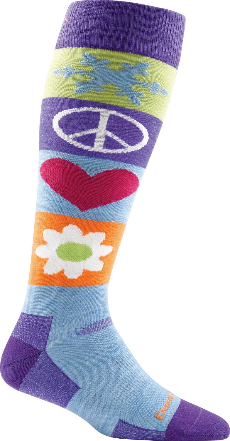Darn Tough Women's Peace Love Snow Over-the-Calf Light Sock Darn Tough Women's Peace Love Snow Over-the-Calf Light Sock