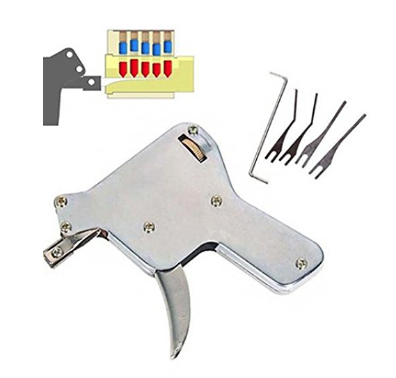 Stainless Steel Lock Pick Manual Unlock Gun Locksmith Tool Door Lock Opener Kit Ahwl-1