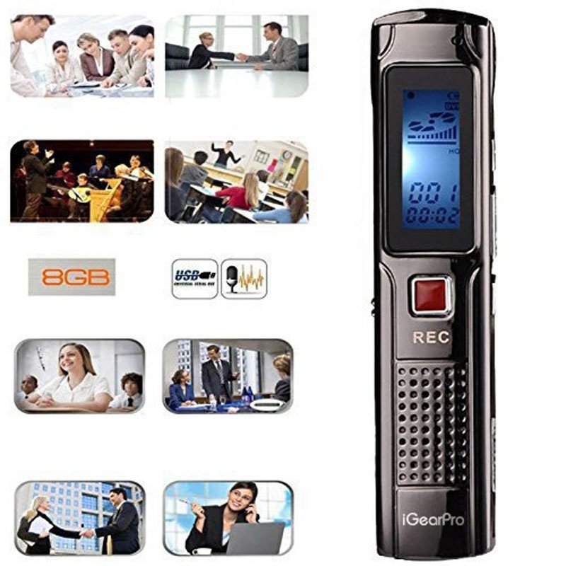HD 8GB Digital Voice Recorder - Black TM86TT4835