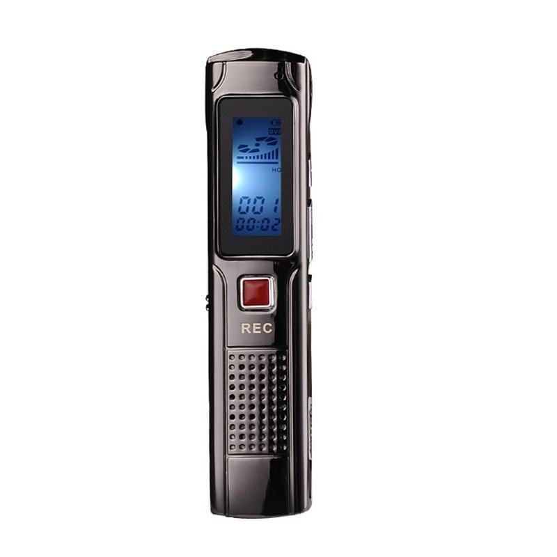 HD 8GB Digital Voice Recorder - Black