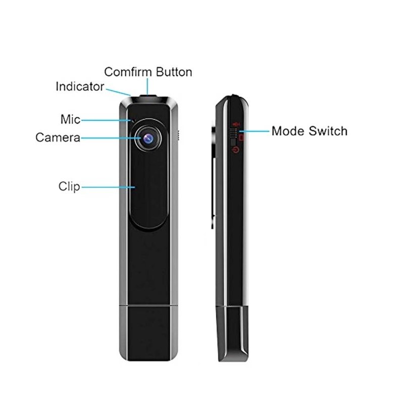 HD 1080P USB Digital Voice Recorder with Hidden Camera/Camcorder Black