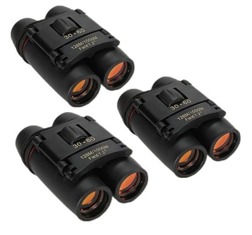3pcs 30 x 60 126X 1000m High Power Folding Binoculars Telescope - Black TMBD106454