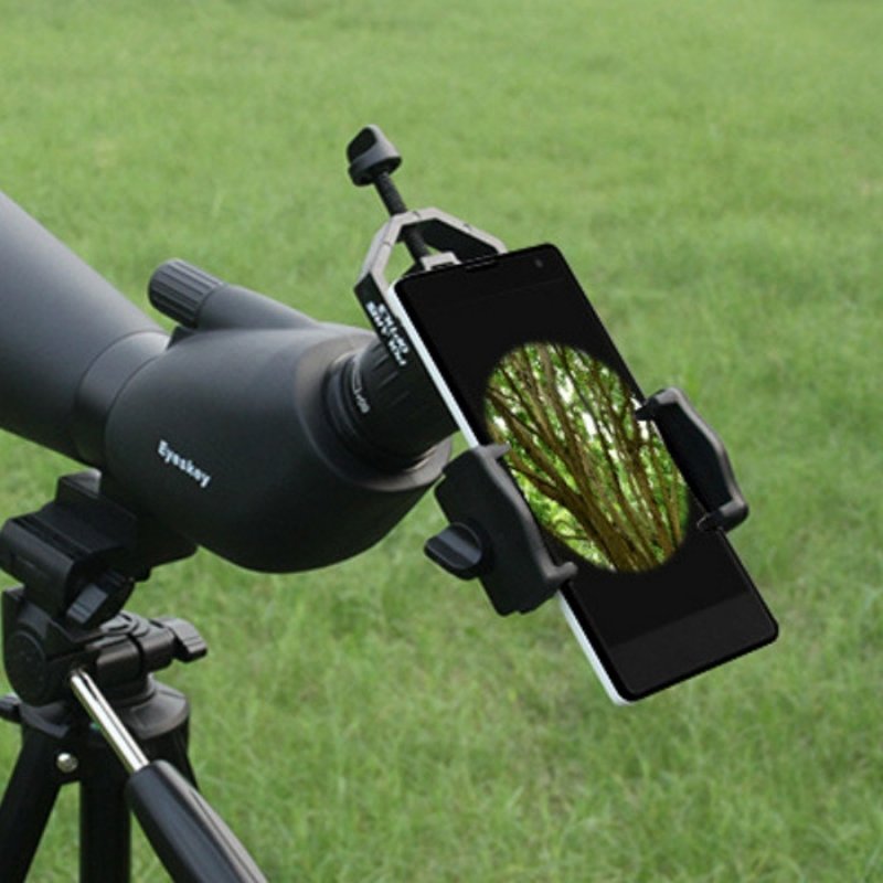 Cell Phone Bracket Adapter for Binocular Scope Telescope Microscope Black