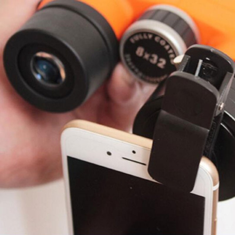 43.5mm Telescope Adapter Cellphone Lens Monocular Binoculars Mount w/ Clip Dia