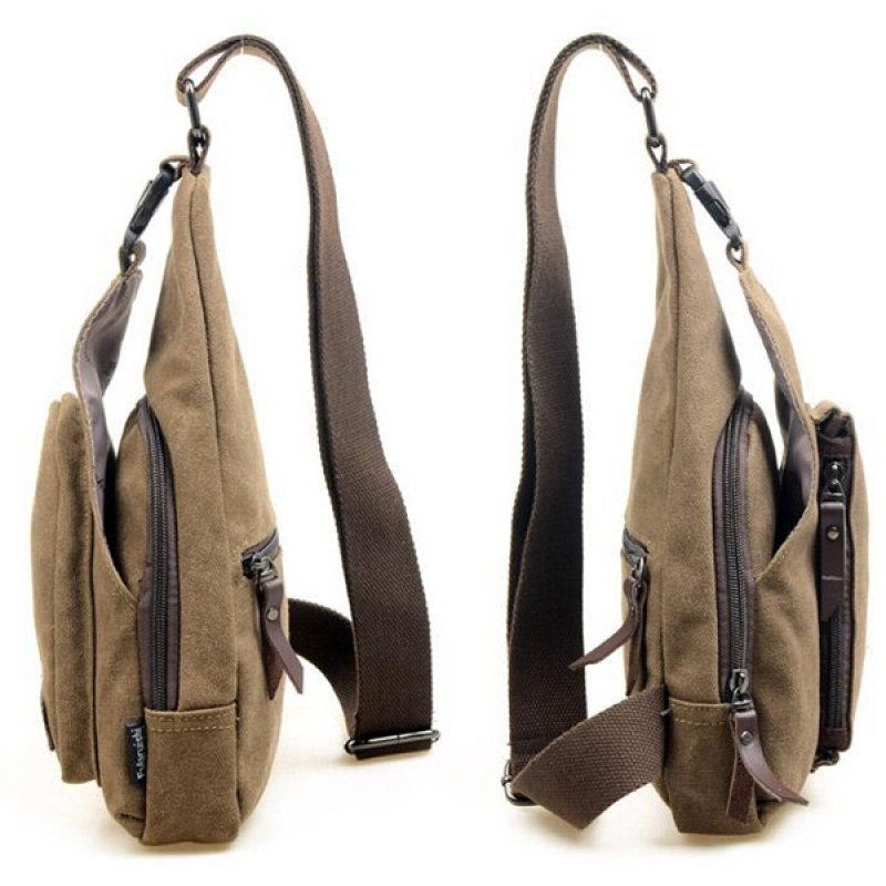 Canvas Sling Bag - Khaki & 30 x 60 Compact Folding Night Vision Binoculars
