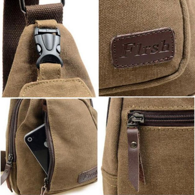 Canvas Sling Bag - Khaki & 30 x 60 Compact Folding Night Vision Binoculars