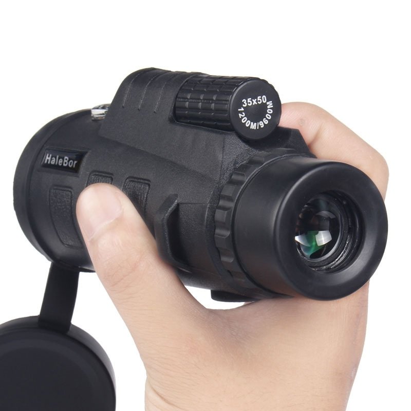 HaleBor 35X50 HD Monocular Telescope Spotting Scope Outdoor Binoculars Built-in Compass