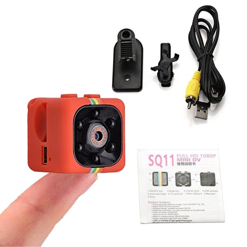 SQ11 Full HD 1080P Mini DV DVR SPY Camera Dash Cam IR Night Vision Red
