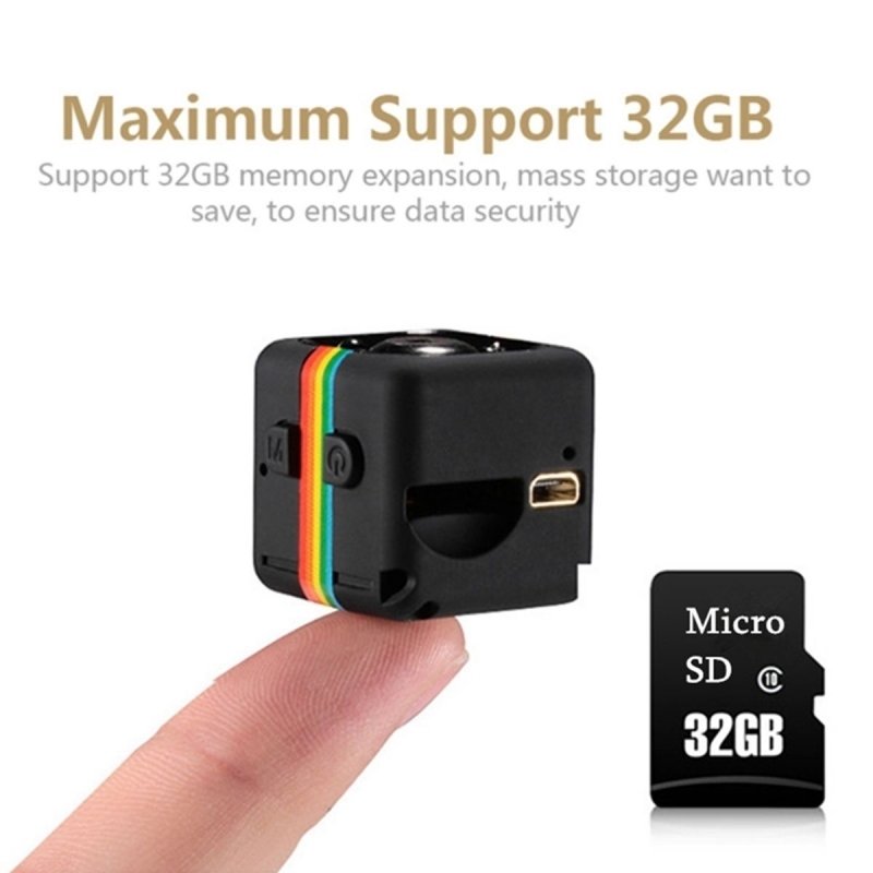 SQ11 Full HD 1080P Mini DV DVR Camera Dash Cam IR Night Vision - Black