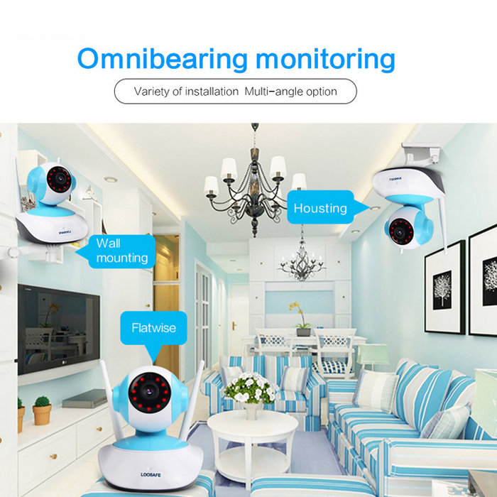 960P HD 1MP WIFI Indoor Surveillance IP Night Vision Camera w/ US Plug