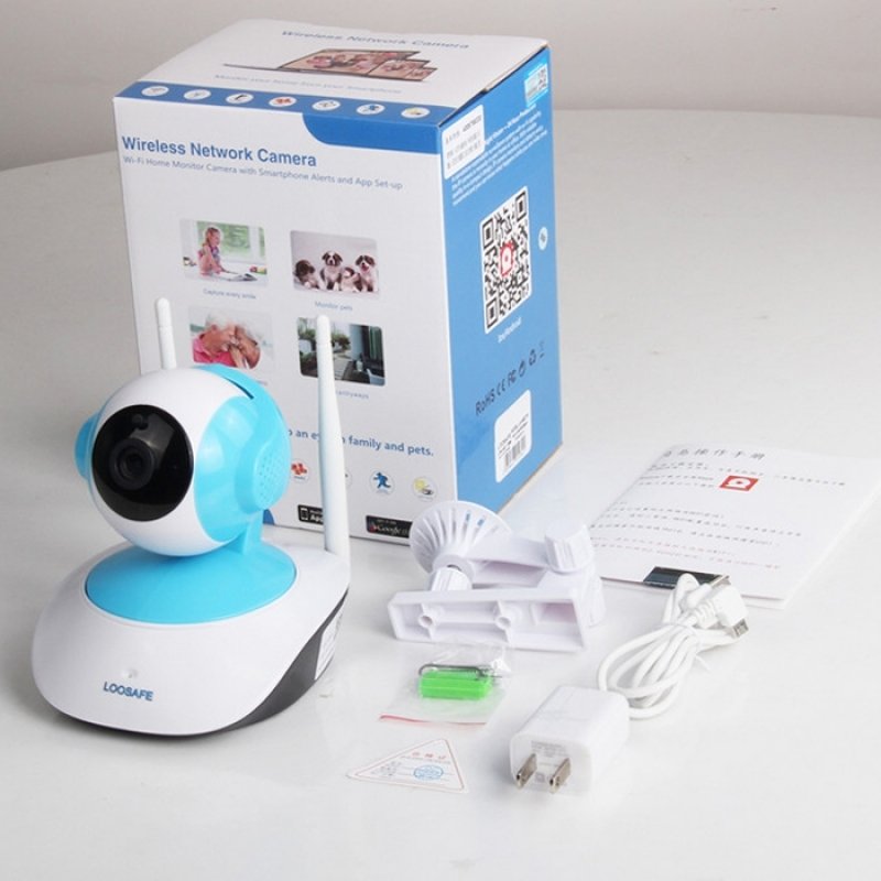 960P HD 1MP WIFI Indoor Surveillance IP Night Vision Camera w/ US Plug