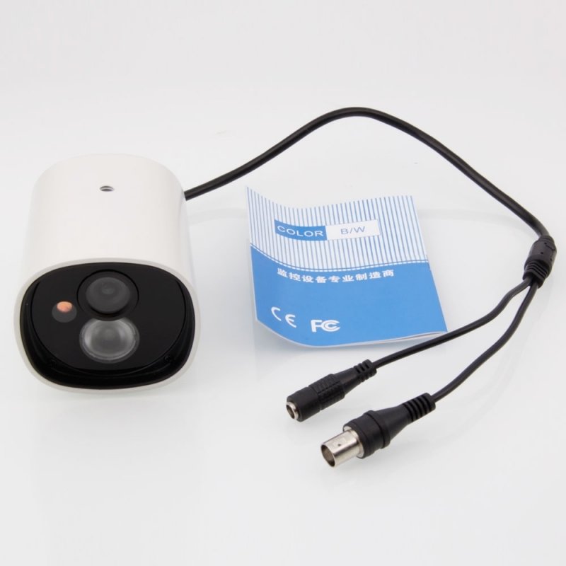 1/3" CCD 650TVL 1-IR LED Metal Security Surveillance Camera White