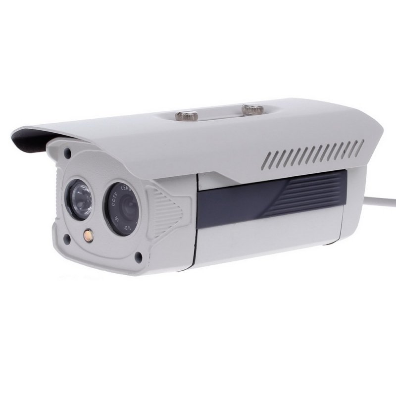 1/3" CCD 700TVL 45° PAL Surveillance Security Camera with 1-IR LED White + Grey TM86TT2483