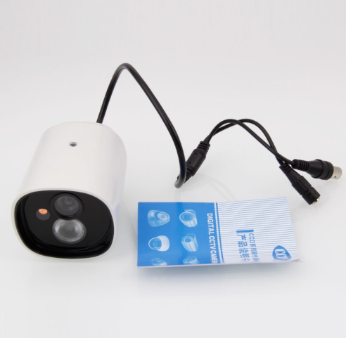 1/3" CCD 500TVL Single LED Array 6mm Metal Security Surveillance Camera White