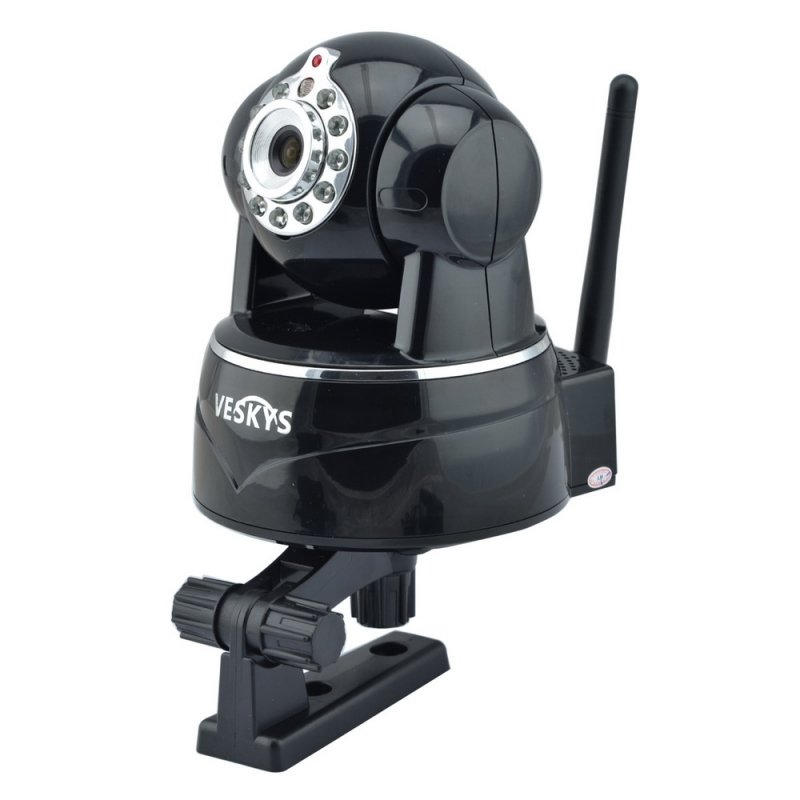 VESKYS N620W 720P HD Surveillance Wireless Network IP Camera with TF Slot/Two-way Audio Black TM86TT2791