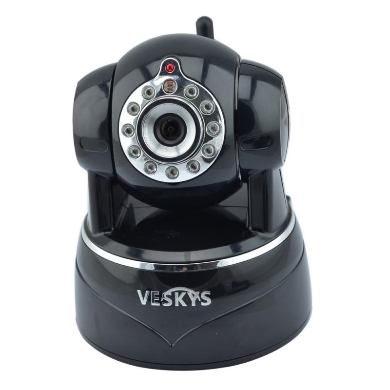 VESKYS N620W 720P HD Surveillance Wireless Network IP Camera with TF Slot/Two-way Audio Black