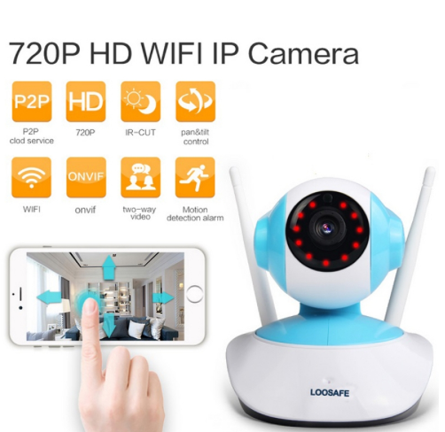 720P HD 1MP WIFI Indoor Surveillance IP Night Vision Camera w/ UK Plug TM86021891