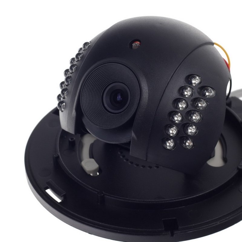 1/3" CMOS 600TVL Surveillance Dome Camera with 22-IR LED White + Black Paisan PS-3428CK