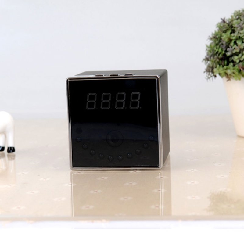 T18 1080P HD Wi-Fi Speaker Clock Hidden Camera US Standard Plug Black