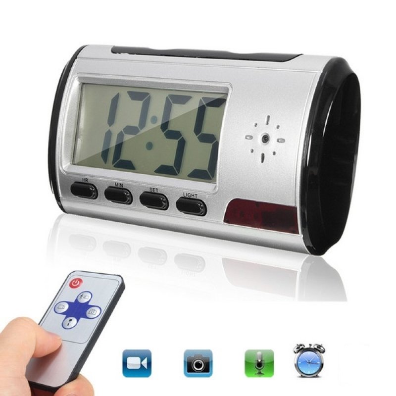 Hidden Camera Alarm Clock Micro Nanny Cam Motion Detection Mini DV DVR Video TM86032666