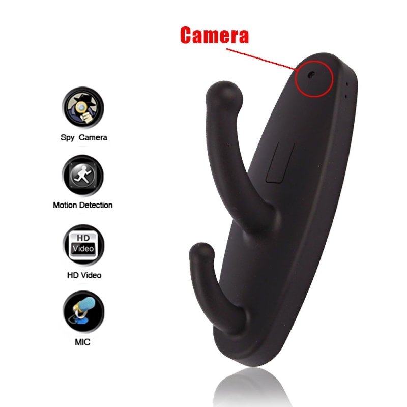 Mini Motion Detection Clothes Hook Hidden Camera DV DVR Black TM86TT5211