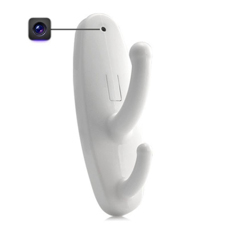HD Mini Camcorder Clothes Hook Video Cam Pinhole DV Video Recorder White