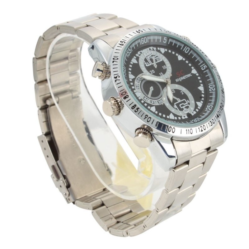 8GB HD Steel Belt Watch Camera Silver TM86TT2285