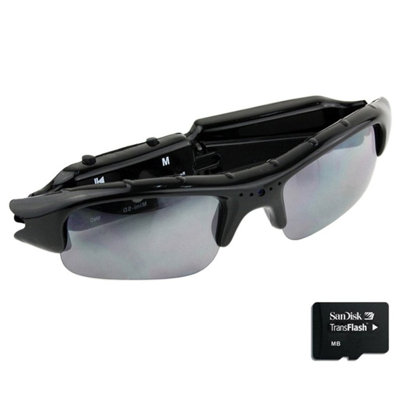 2GB Multifunction Video Sunglasses Mini HD DV DVR Hidden Camera Black TM86TT2780