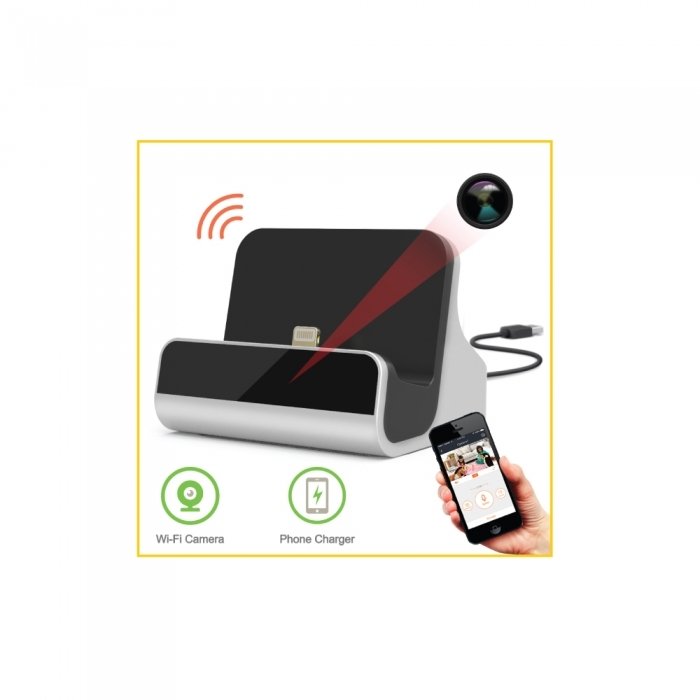 Dock Charger Wi-Fi Camera w/8GB Card - Type C Connector