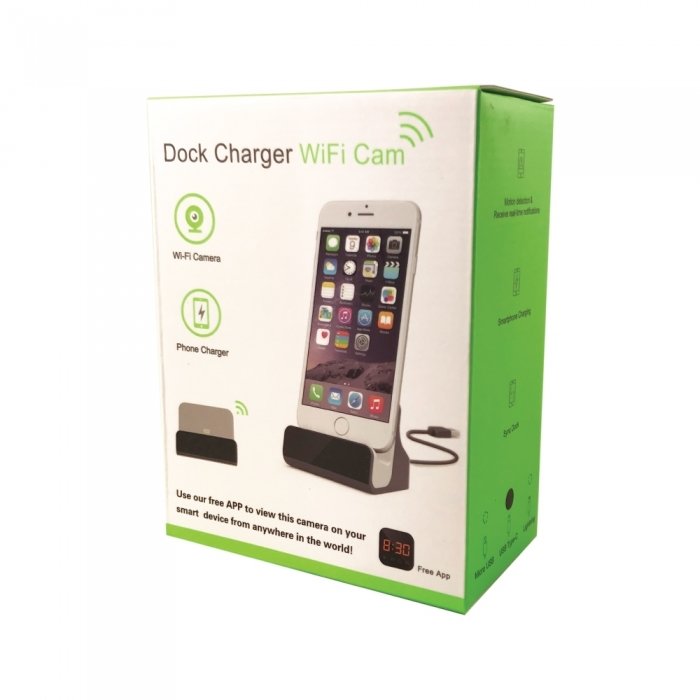 Dock Charger Wi-Fi Camera w/8GB Card - Android