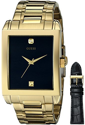 Guess Men S U0206g1 Interchangeable Wardrobe Watch Set In Gold